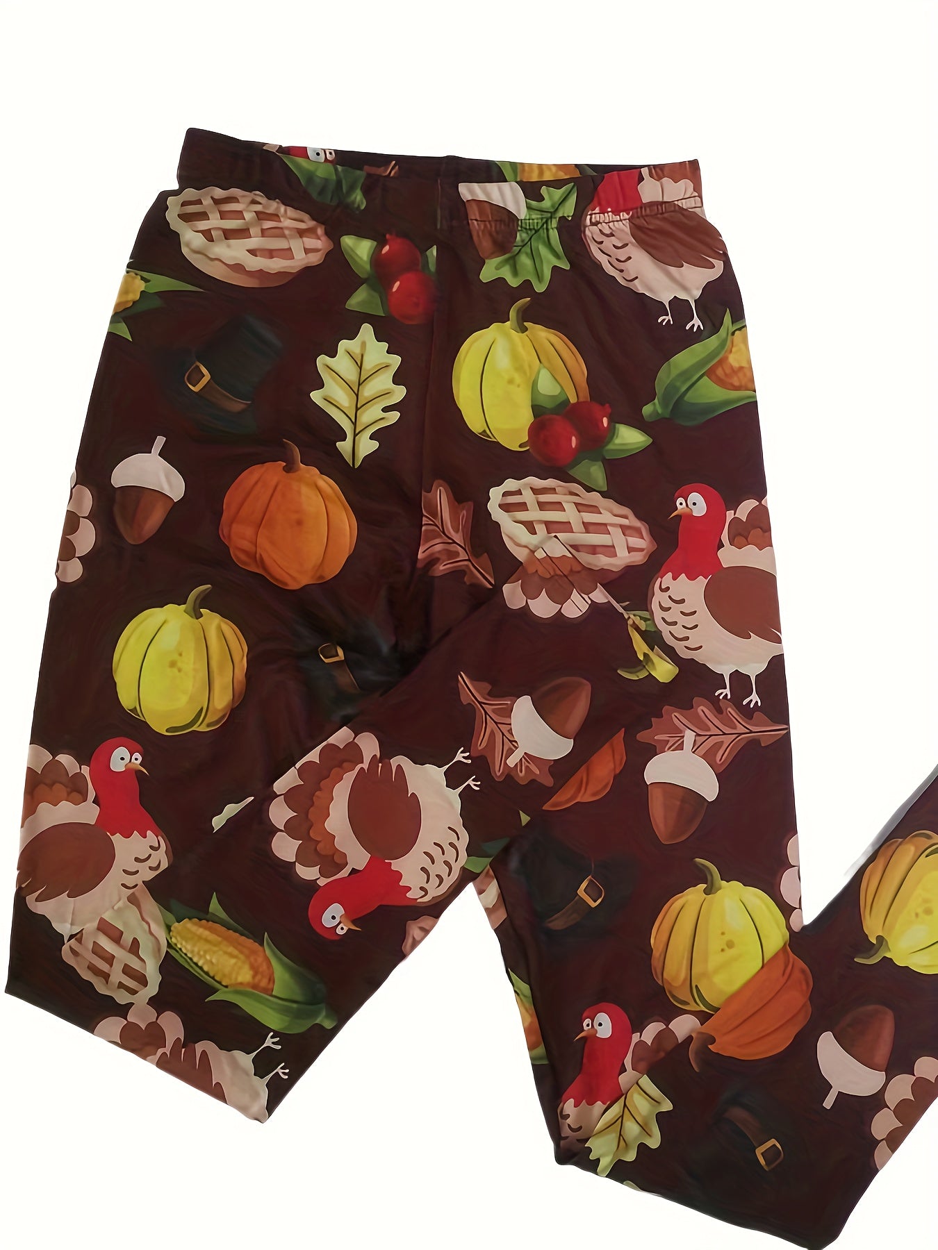 Pumpkin & Chicken Yoga Pants High Stretch Halloween Sporty Trousers
