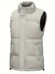 Men's Cotton Padded Vest Thermal Sleeveless Warm Vest