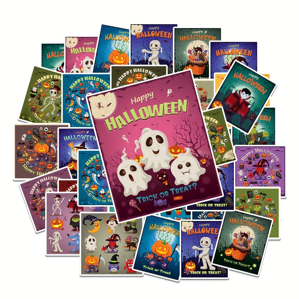 40pcs Halloween Themed Stickers for Spooky Decorations and Crafts