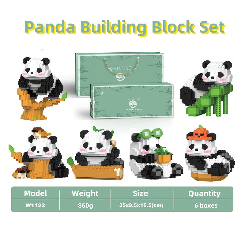 Panda Brick Set 2800pcs Micro Bead Building Blocks Toy Figurine Collectible