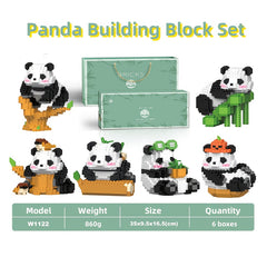Panda Brick Set 2800pcs Micro Bead Building Blocks Toy Figurine Collectible