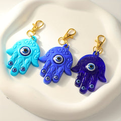 3pcs Evil Eye Keychain Key Ring For Family Car Earphone Case Accessories