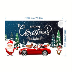Santa Claus Snowman Xmas Photography Background Merry Christmas Party Backdrop