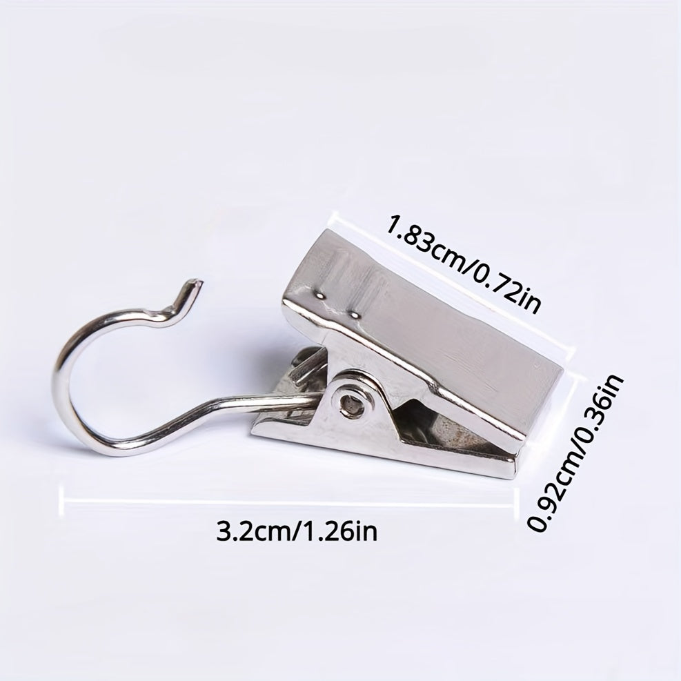 Stainless Steel Curtain Clips 10 Pack
