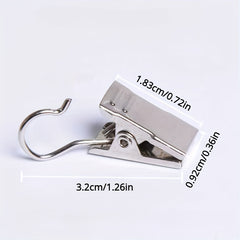 Stainless Steel Curtain Clips 10 Pack