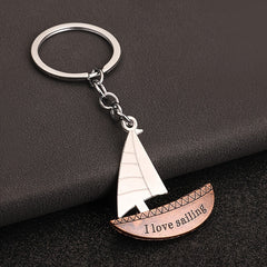 Ocean Sailboat Keychain Pendant Decoration For Car Backpack Wallet