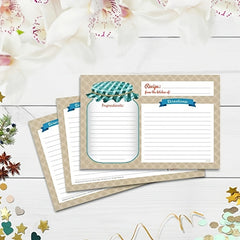 25Pcs Kitchen Recipe Cards Blank Handwritten Greeting Cards Pack