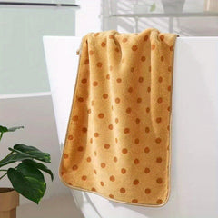 1pc Polka Dots Hand Towel Soft Thickened Face Towel For Home Bathroom