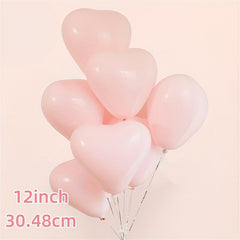 30pcs Macaron Heart Shaped Latex Balloons Romantic Decoration