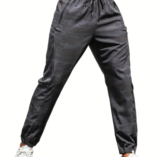 Camo Drawstring Joggers Active Pant Breathable Athletic Pants Men