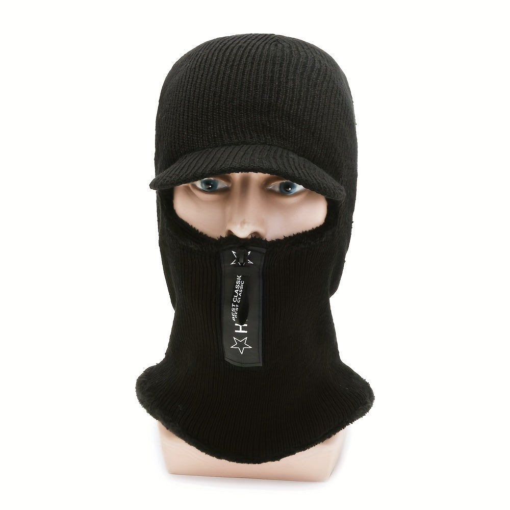 Winter Warm Knitted Ear Protection Hat and Scarf Set