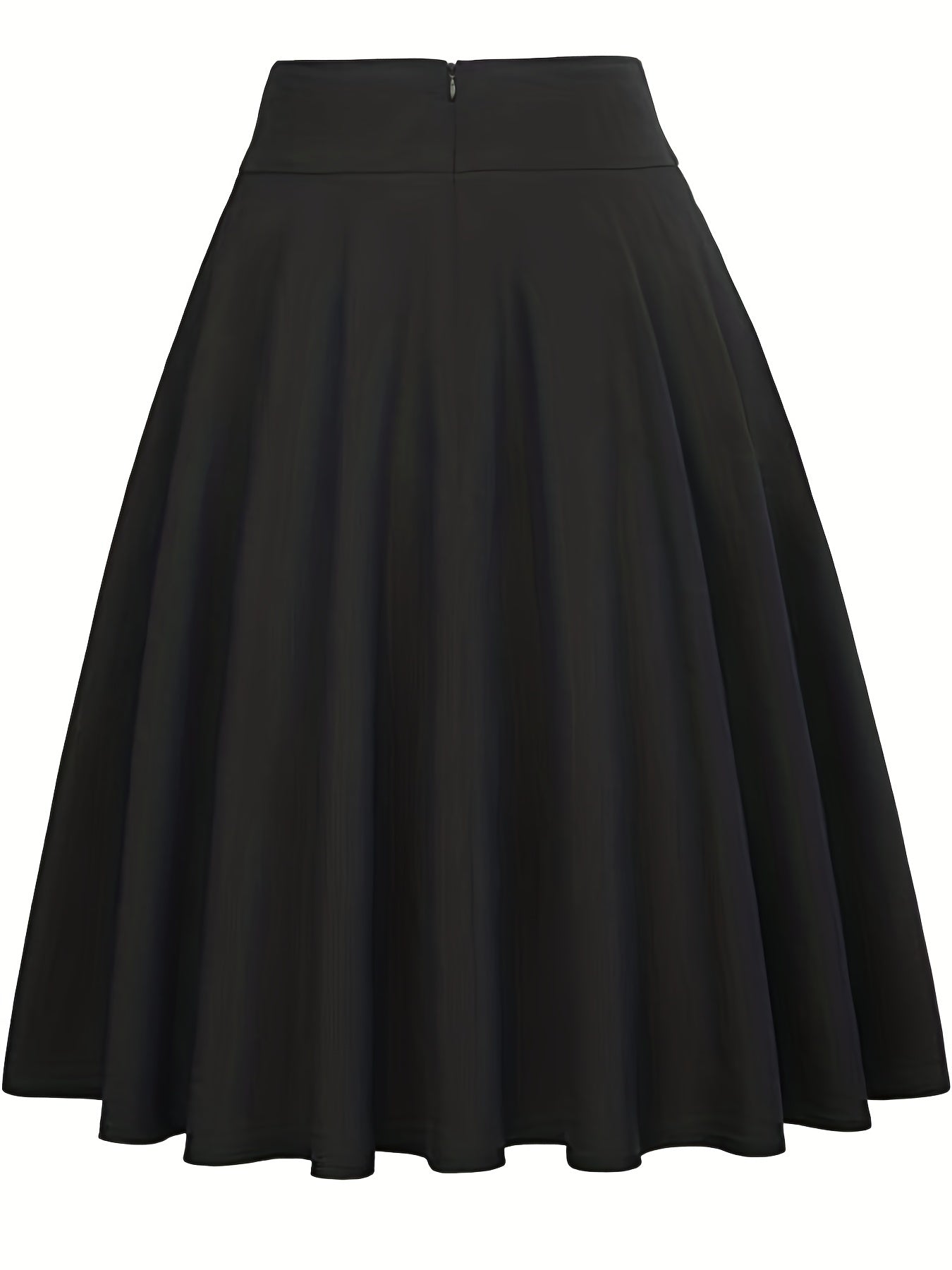 Solid Bow Knot A-line Skirt
