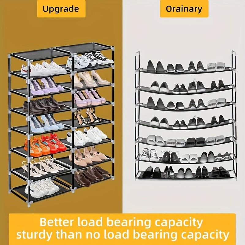 Large Capacity Shoe Rack With Dust Proof Curtain