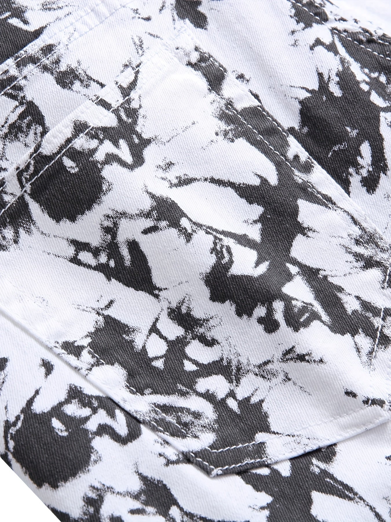 Men's Slim Fit Printed Jeans for Spring