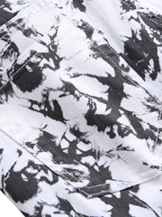 Men's Slim Fit Printed Jeans for Spring