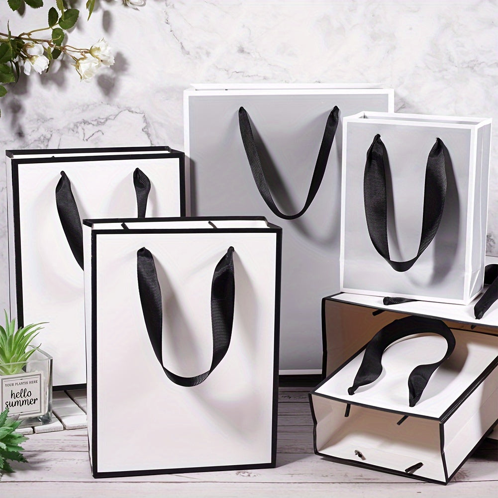 10pcs Gift Bag Rectangle Paper Bags With Handles For Gift Bags Shopping Bags
