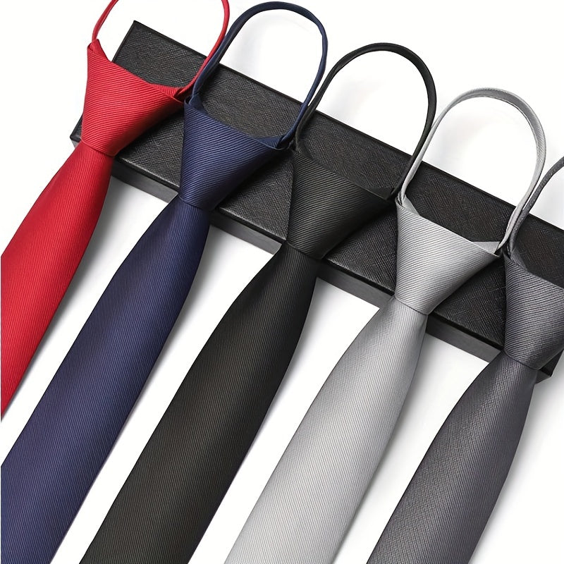 Adjustable Solid Ties For Men Business Ties For Work
