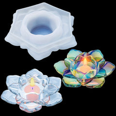 Resin Flower Candlestick Silicone Mold for DIY Jewelry Box Trinket Container