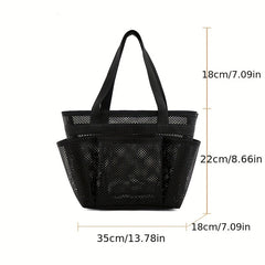 Mesh Shower Caddy Portable Shower Basket Quick Dry Hanging Shower Bag