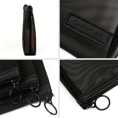 Roomy Mesh Makeup Bag with Zipper for Travel & Toiletry Organization