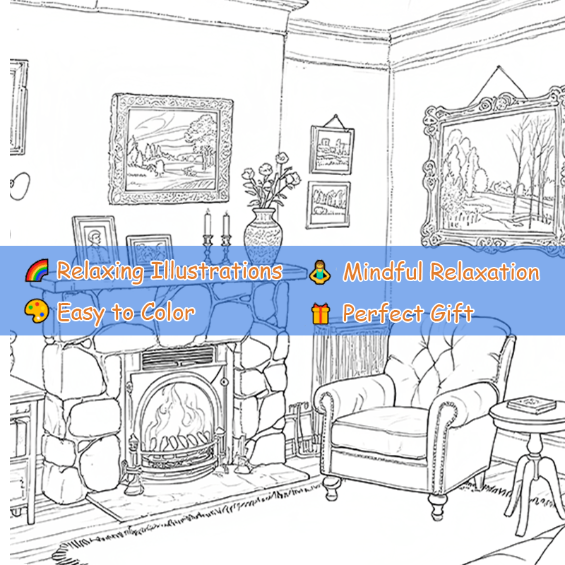 Cozy Corner Adult Coloring Book 22 Pages 20x20 cm Deluxe Edition