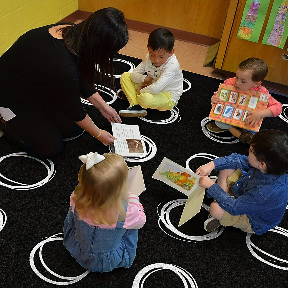Classroom Rugs Circles Seating Carpet 20 Seats Rainbow Rug