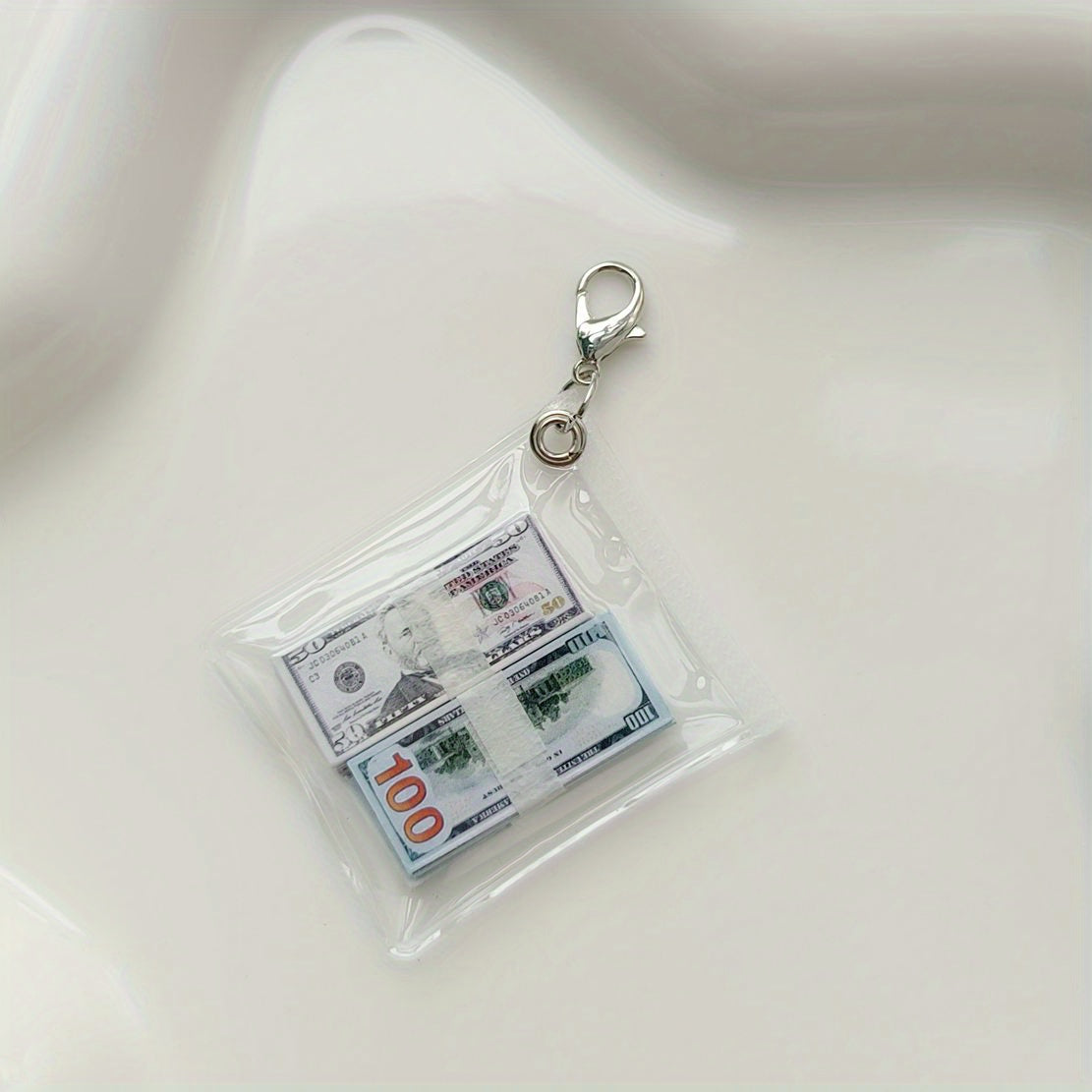 Mini Money Stack Bag Keychain Keyring Gift For Children Kids Accessories