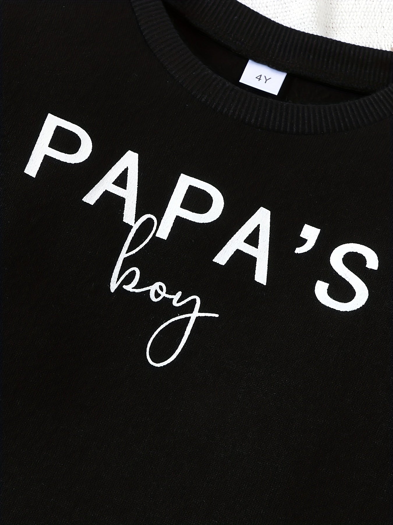 Toddler Kid's PAPA'S BOY Sweatshirt Long Sleeve Top Crew Neck Pullover