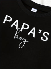 Toddler Kid's PAPA'S BOY Sweatshirt Long Sleeve Top Crew Neck Pullover