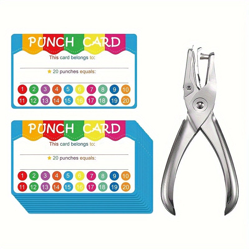 50pcs Classroom Behavior Reward Punch Cards Motivational Punch Cards
