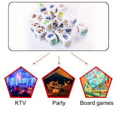 2pcs Board Game Dices Fun for Family Gatherings