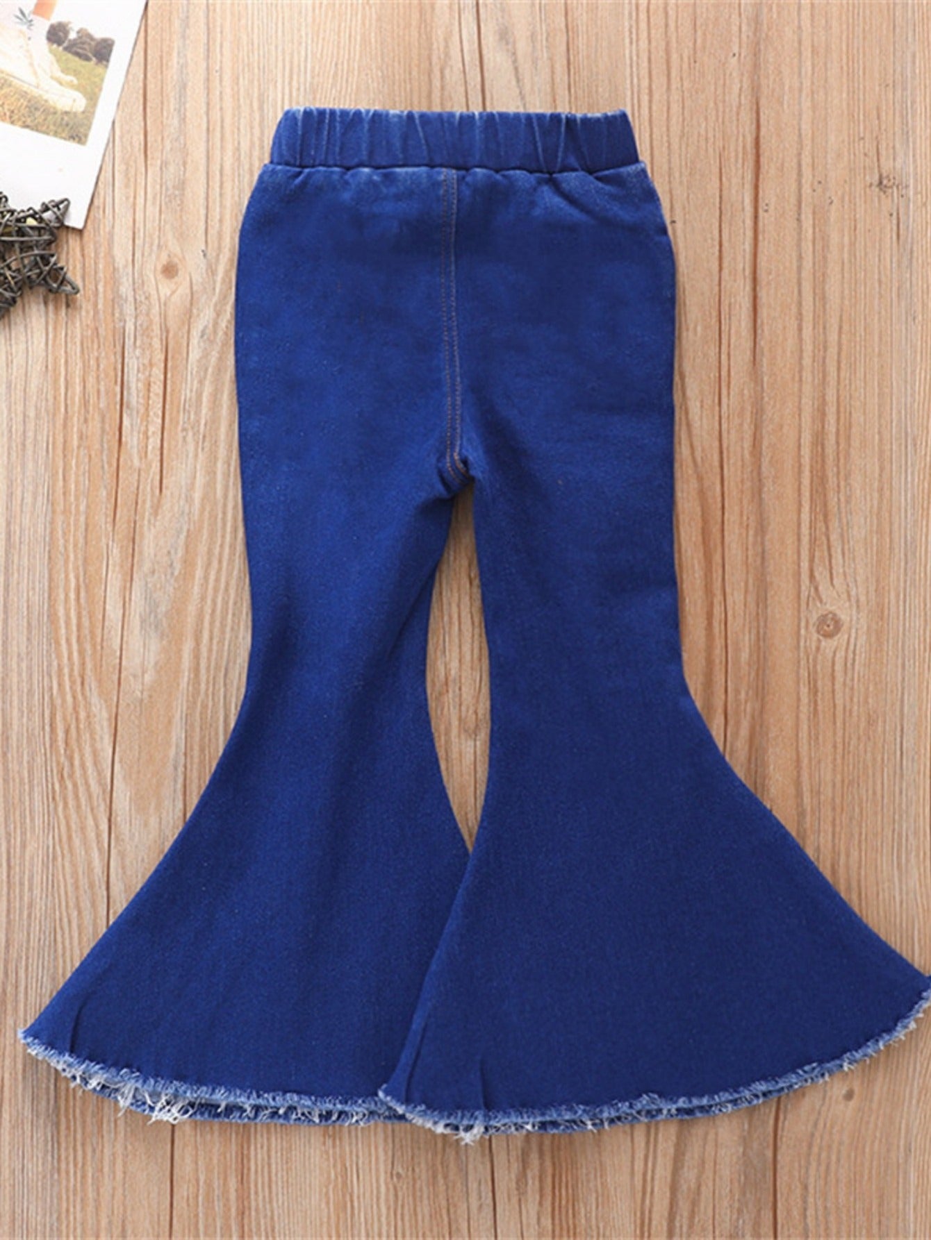 Toddler Girls Flare Leg Ripped Jeans