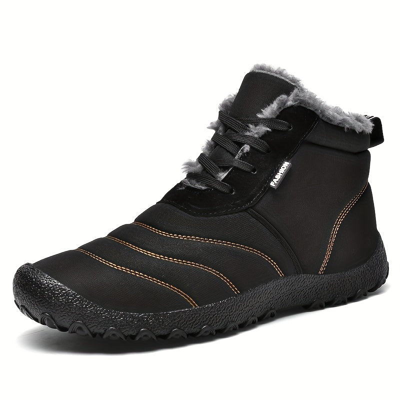 Men's Winter Snow Boots - Windproof Thermal Hiking Shoes