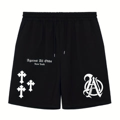 Men's Casual Solid Stretch Elastic Waist Drawstring Shorts