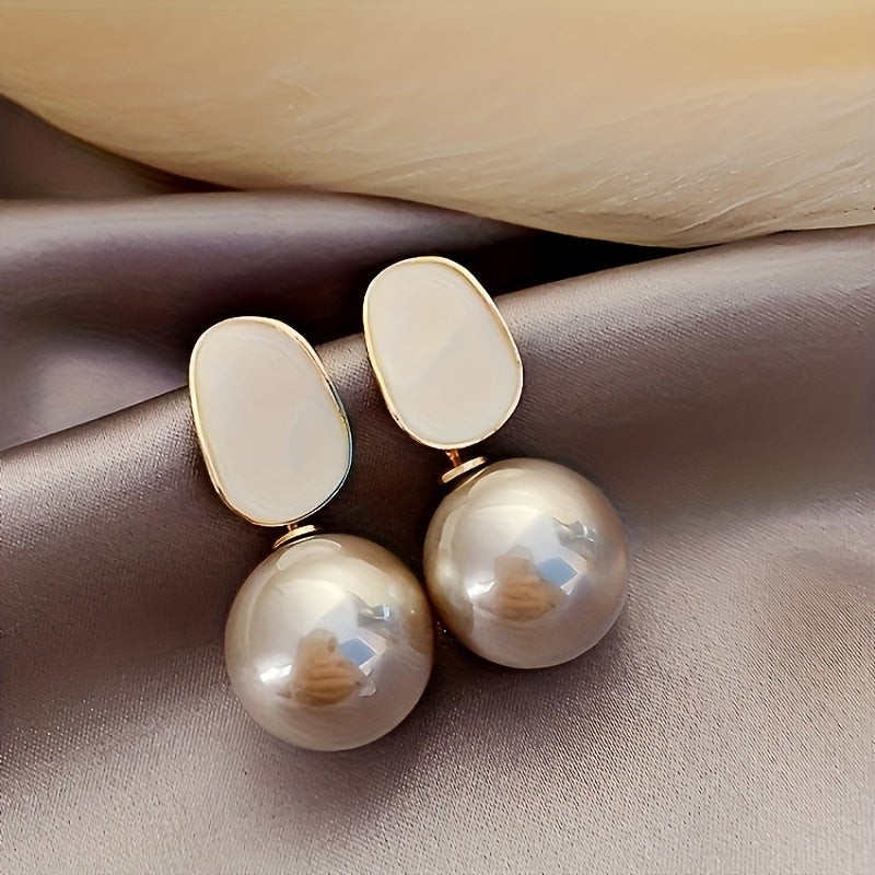 Faux Pearl Earrings Retro Party Jewelry Holiday Gift For Women