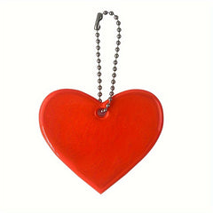 Love Shaped Reflective Pendant Keychain Backpack Glow in the Dark