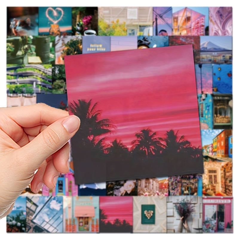 50pcs Daily Scenery Graffiti Stickers Waterproof DIY Sticker Pack