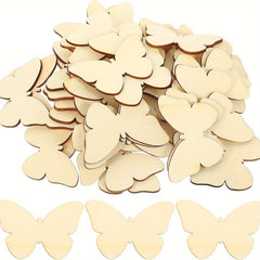 20pcs Wooden Butterfly Craft Blanks Natural Hollow Out Shape Wooden Butterfly