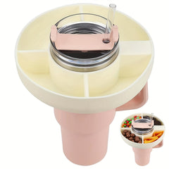 Silicone Snack Bowl: 40Oz Tumbler Handle Tray Cup