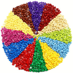 500pcs 1x1 Round Plate Building Blocks Set Compatible with 4073 DIY Pixel A