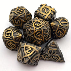 7pcs Maze Dice Mini Metal Solid Dice Game Punishment Drinking Fun Dice