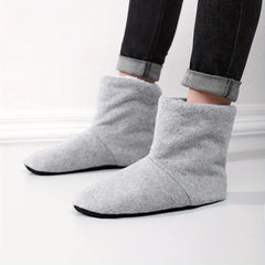 Men's Cozy Plush Booties Slippers Anti-Skid Winter Shoes