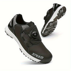 Men's Spiked Golf Shoes Rotating Buckle Durable Sneakers