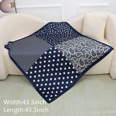 Silk Polka Dot Print Square Scarf Bandana