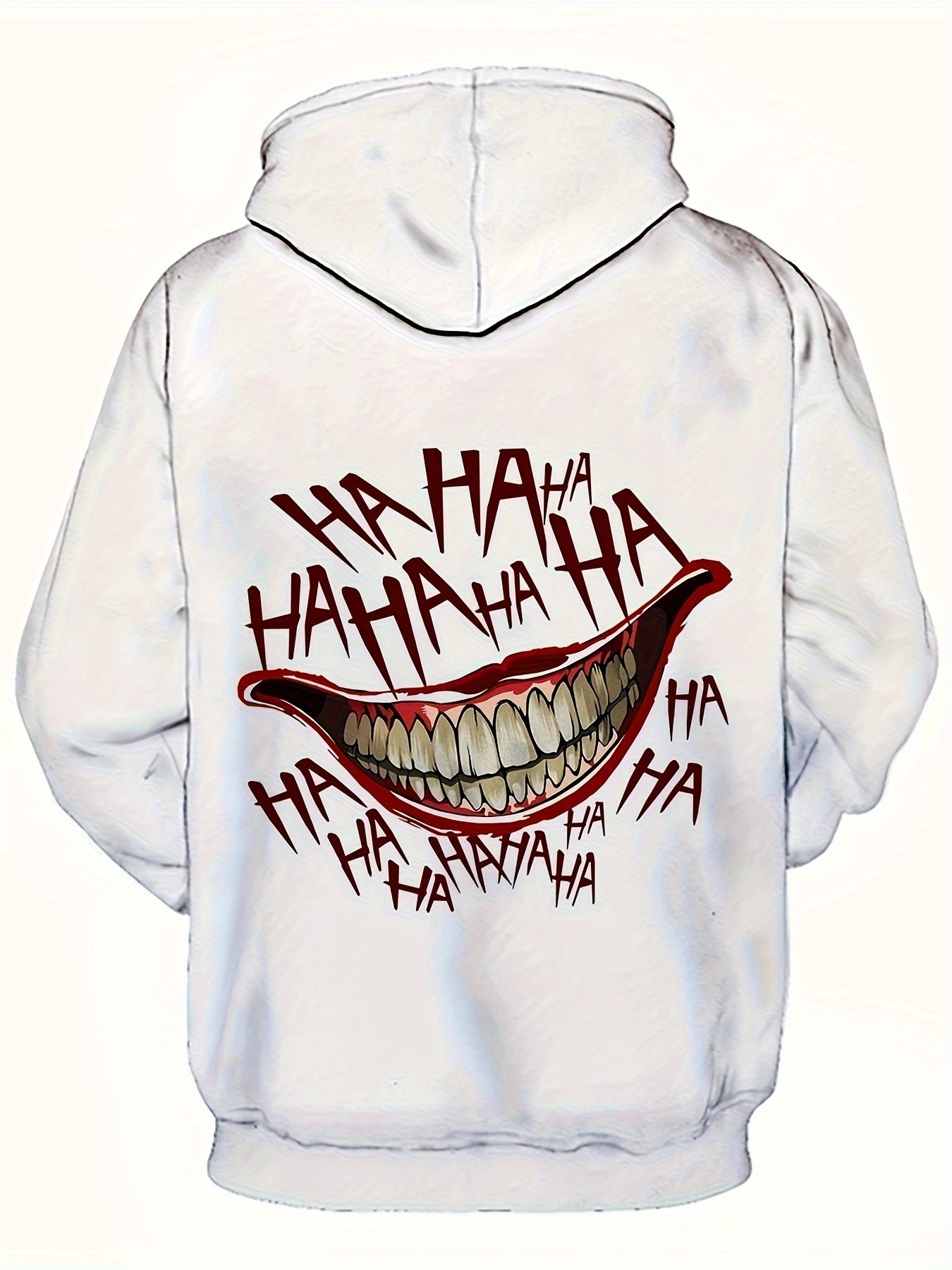 Smile Mouth Print Hoodies Graphic Hoodie Men