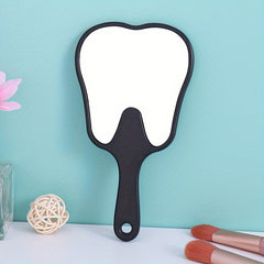 Tooth Shaped Handheld Mirror Makeup Mirror