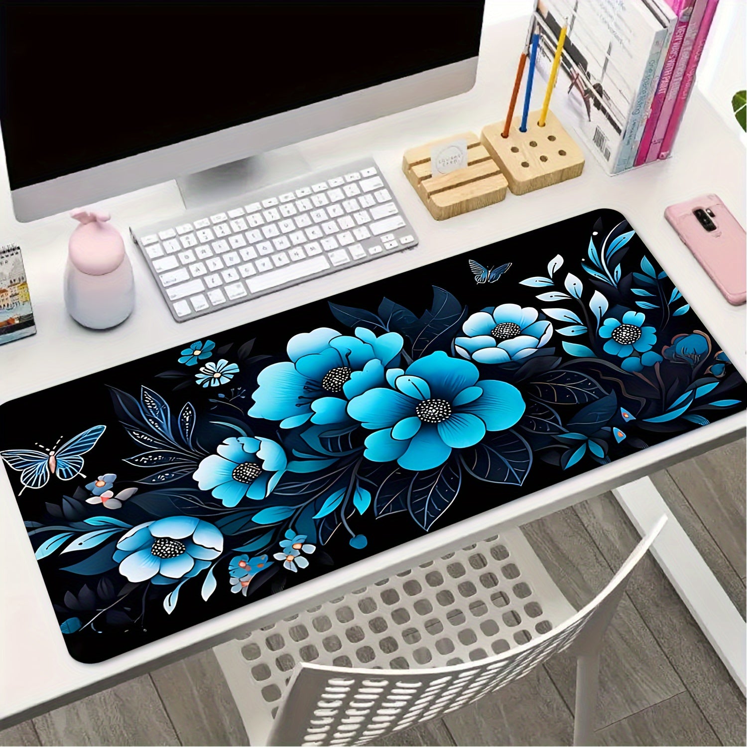 Orchid Butterfly Large Mousepad Keyboard Pad Mouse Mat