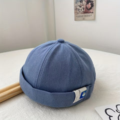 Hip Hop Patched Landlord Hat Female Spring Summer Retro Ruffle Melon Skin Hat