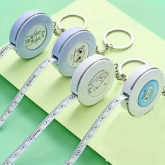 Cartoon Mini Tape Measure Keychain 2m Small Ruler Student Height Centimeter