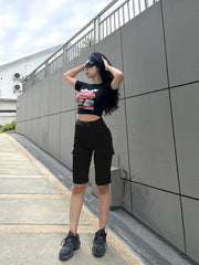 Y2K Flap Pockets Cargo Shorts for Women